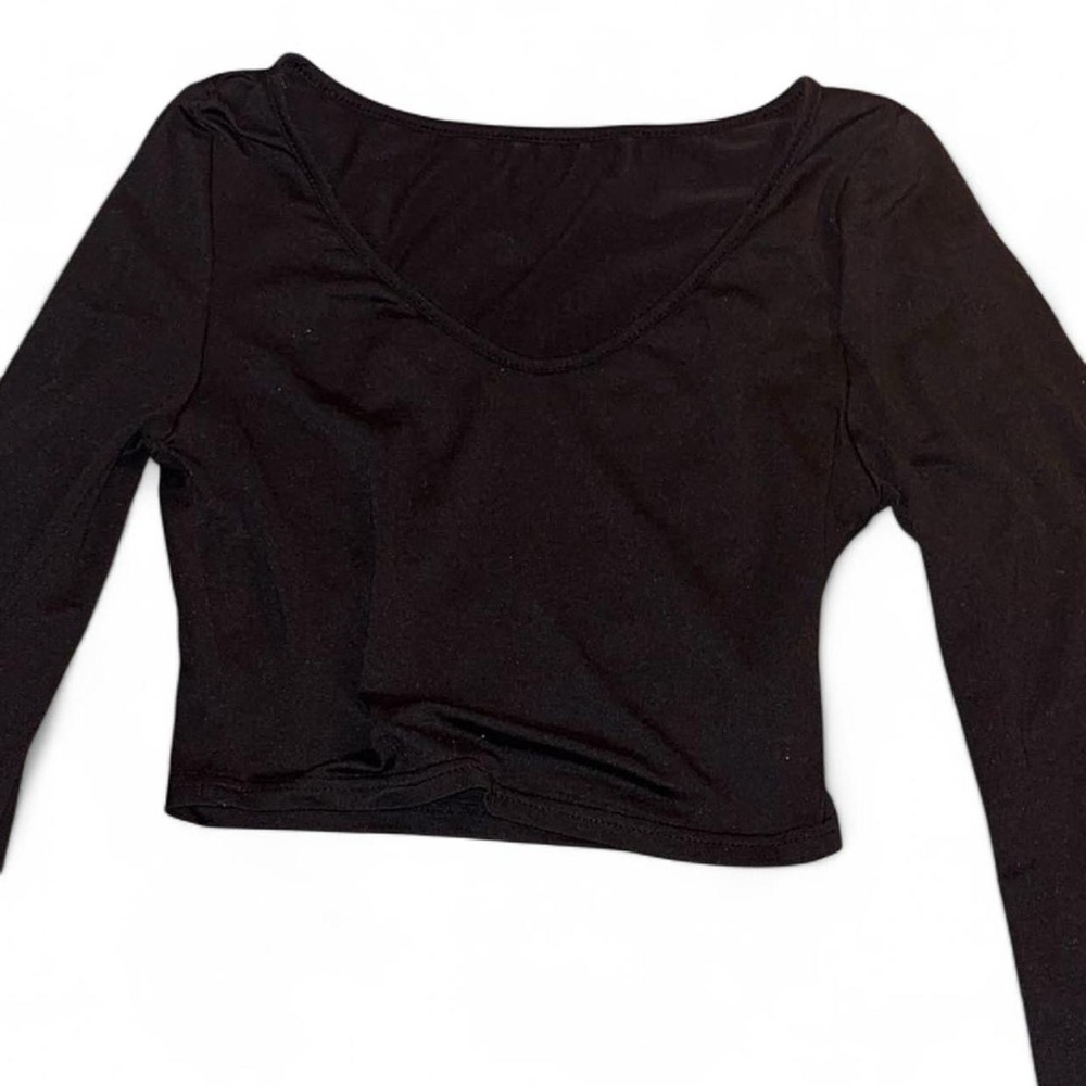 SHEIN Black Long Sleeve Top